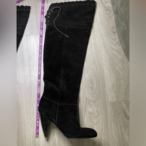 BCBGeneration Black Leather Over The Knee Boots - Picture 5 of 11